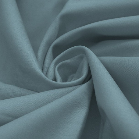 Solid colour - Cotton poplin - Blue, Grey - 100% cotton 
