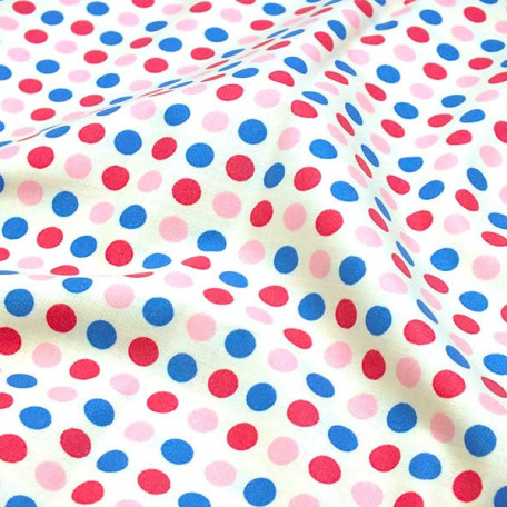 Dots - Plain - ACRYLAT coated, matt - Blue, Pink - 100% cotton/100% ACRYL 