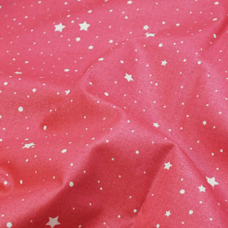 Stars - Plain - ACRYLAT coated, matt - Red - 100% cotton/100% ACRYL 