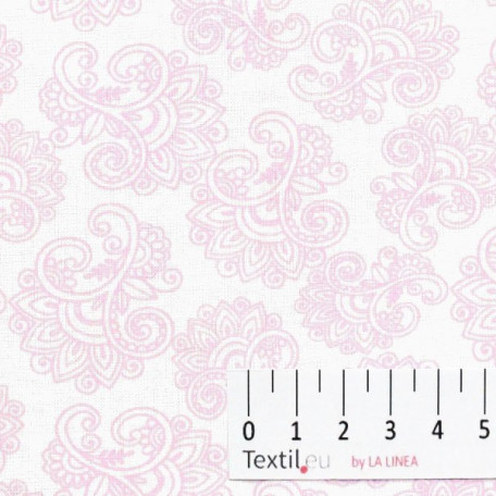 Ornamenty - Elastický popelín - Růžová - 97% bavlna/3% elastan 