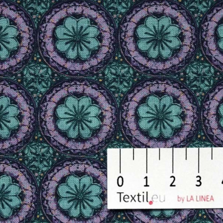 Ornamenti - Tela in cotone  - Blu , Viola  - 100% cotone  