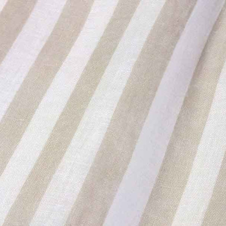 Stripes - Linen plain - Beige - 100% linen 
