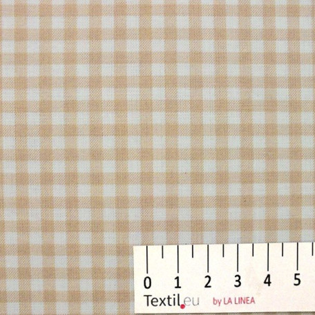Checks - Cotton plain - Beige - 100% cotton 