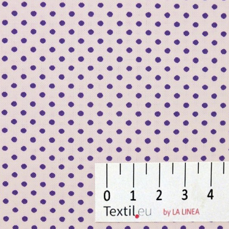 Dots - Cotton plain - Violet - 100% cotton 