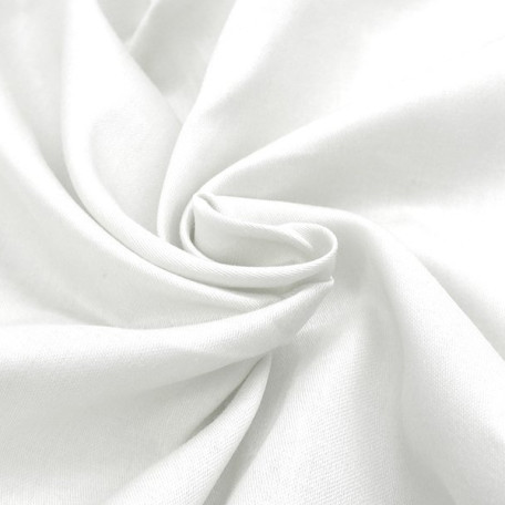 Solid colour - Cotton Sateen - White - 100% cotton 