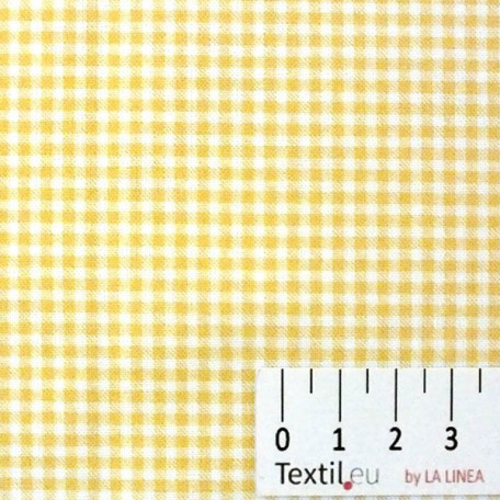 Checks - Cotton plain - Yellow - 100% cotton 
