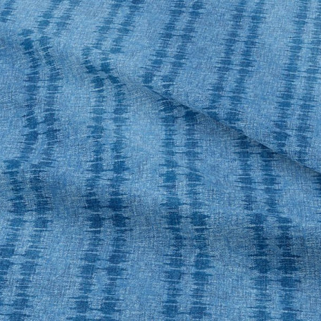 Strisce  - Rasatello in cotone - Blu  - 100% cotone  