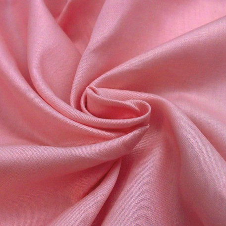 Jednokolorowe  - Satyna bawełniana - Różowy  - 100% bawełna  