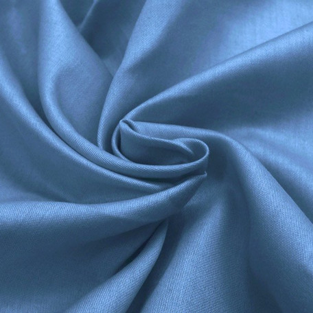 UNI Stoffe - Baumwollsatin  - Blau  - 100% Baumwolle  