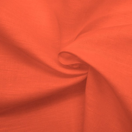 Naše UNI - Lněné plátno s bavlnou - Oranžová - 60% len/40% bavlna 