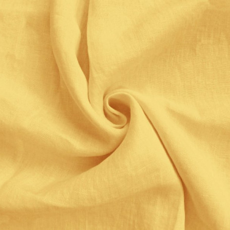 Solid colour - Linen plain - Yellow - 100% linen 