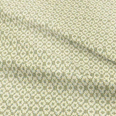 Ornaments, Abstract - Cotton twill - Yellow, Green - 100% cotton 