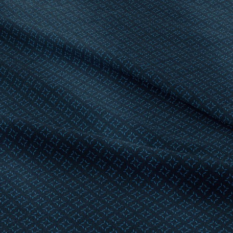 Ozdoby, Abstrakcja  - Płótno bawełniane  - Niebieski  - 100% bawełna  