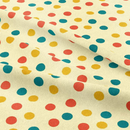 Dots - Cotton plain - Yellow - 100% cotton 