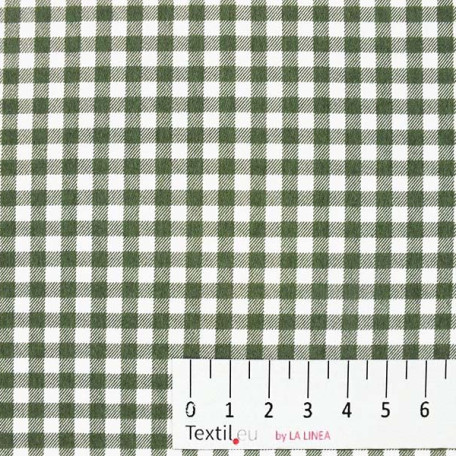 Checks - Cotton Sateen - Green - 100% cotton 