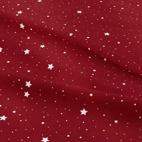 Gwiazdka - Płótno bawełniane  - Czerwony  - 100% bawełna  