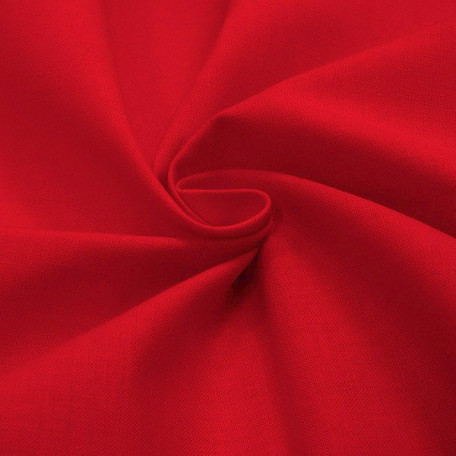 Jednokolorowe  - Płótno bawełniane  - Czerwony  - 100% bawełna  