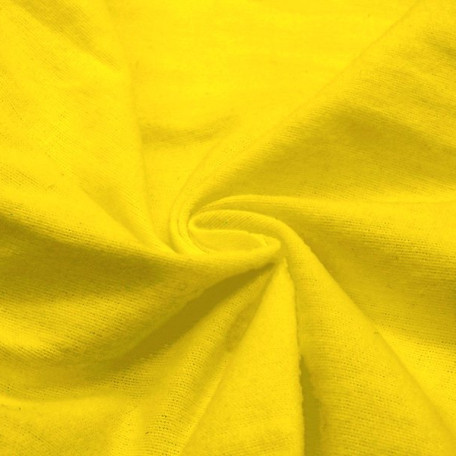 Solid colour - Flannel - single sided - Yellow - 100% cotton 