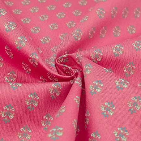 Ornaments - Cotton Sateen - Pink - 100% cotton 
