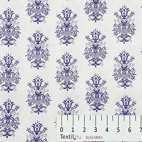Ornaments - Cotton Sateen - Violet, White - 100% cotton 