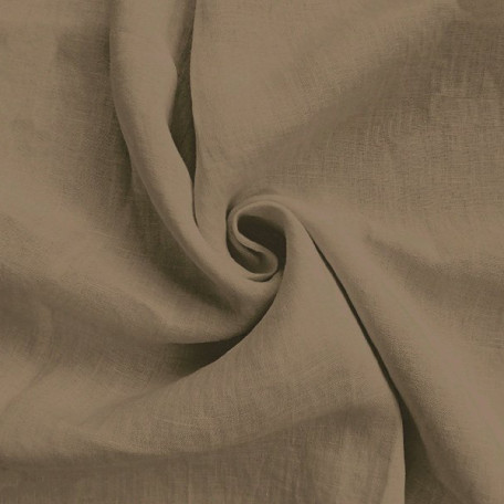 Solid colour - Linen plain - Brown - 100% linen 