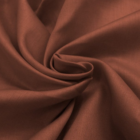 Solid colour - Cotton Sateen - Brown - 100% cotton 